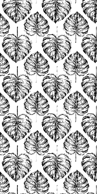 Estor decorativo con hojas grises