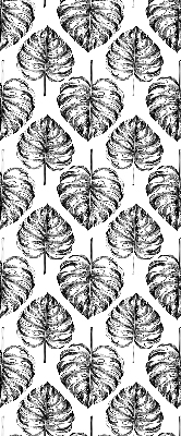 Estor decorativo con hojas grises