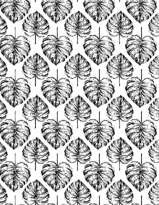Estor decorativo con hojas grises