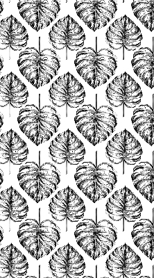 Estor decorativo con hojas grises