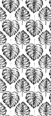 Estor decorativo con hojas grises