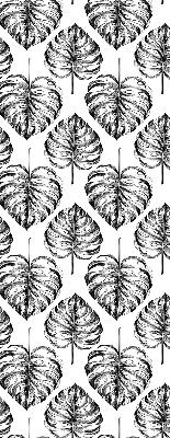 Estor decorativo con hojas grises