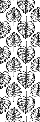 Estor decorativo con hojas grises