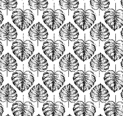 Estor decorativo con hojas grises