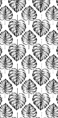 Estor decorativo con hojas grises