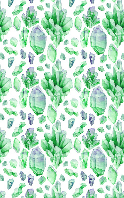 Estor enrollable de tela de cristales verdes