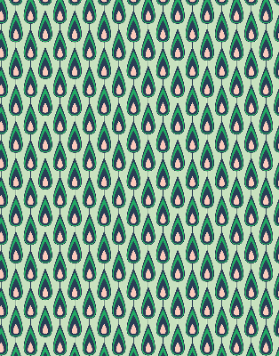Estor opaco con estampado de aguacate dibujado