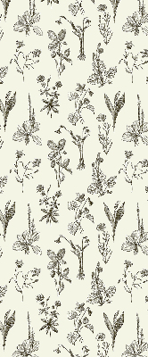 Estor decorativo con flores dibujadas