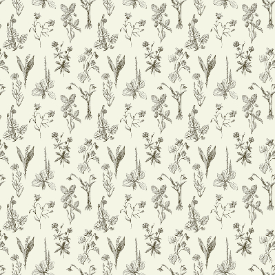 Estor decorativo con flores dibujadas
