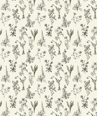 Estor decorativo con flores dibujadas