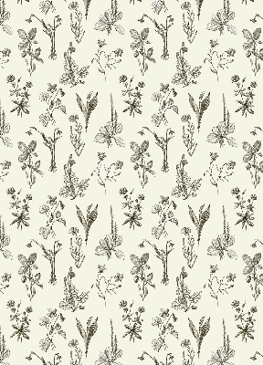 Estor decorativo con flores dibujadas