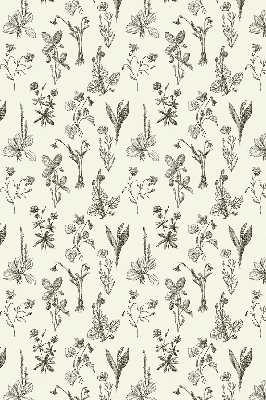 Estor decorativo con flores dibujadas