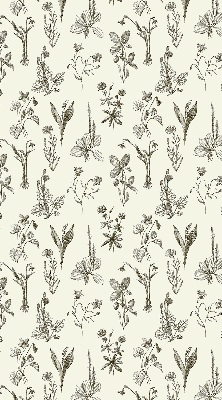 Estor decorativo con flores dibujadas