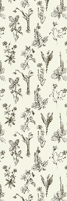 Estor decorativo con flores dibujadas