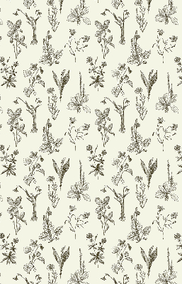 Estor decorativo con flores dibujadas