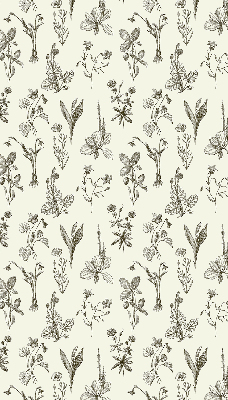 Estor decorativo con flores dibujadas