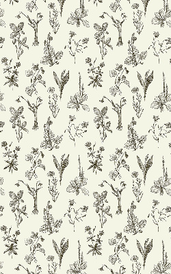 Estor decorativo con flores dibujadas