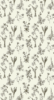 Estor decorativo con flores dibujadas