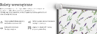 Estor enrollable de tela en color lavanda