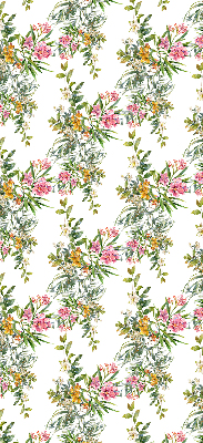 Estor enrollable de tela con estampado de flores