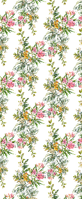 Estor enrollable de tela con estampado de flores