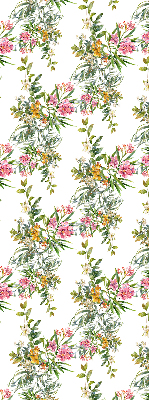 Estor enrollable de tela con estampado de flores