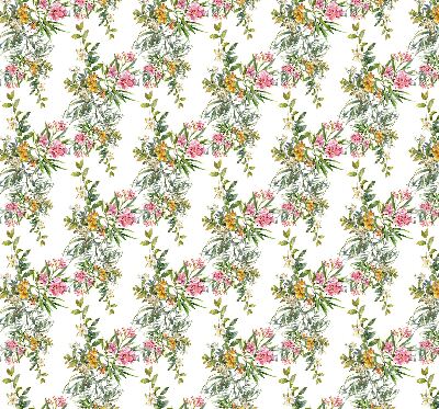 Estor enrollable de tela con estampado de flores