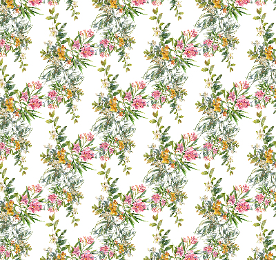 Estor enrollable de tela con estampado de flores