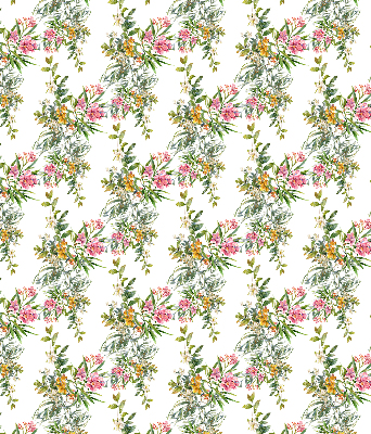 Estor enrollable de tela con estampado de flores