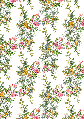 Estor enrollable de tela con estampado de flores
