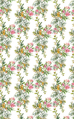 Estor enrollable de tela con estampado de flores