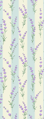 Estor opaco de flores moradas