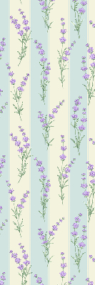 Estor opaco de flores moradas