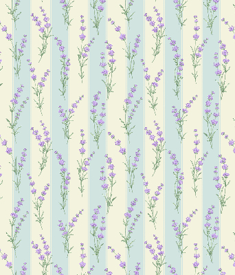Estor opaco de flores moradas