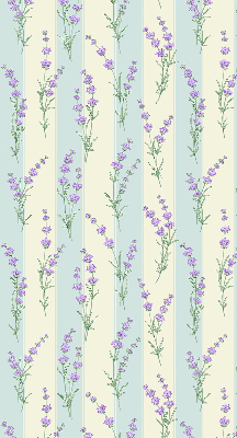 Estor opaco de flores moradas