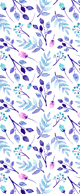 Estor decorativo con flores azules