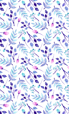 Estor decorativo con flores azules