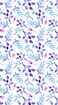 Estor decorativo con flores azules