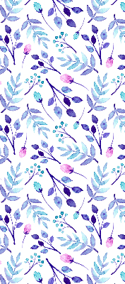 Estor decorativo con flores azules