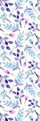 Estor decorativo con flores azules