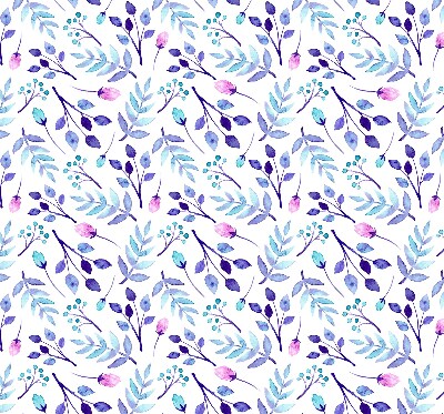 Estor decorativo con flores azules
