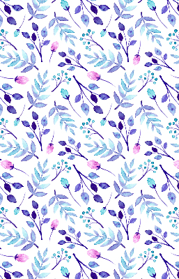 Estor decorativo con flores azules