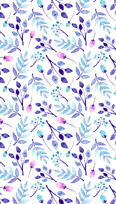 Estor decorativo con flores azules