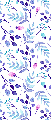 Estor decorativo con flores azules