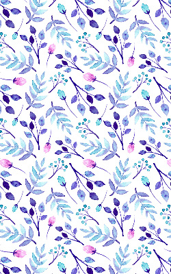 Estor decorativo con flores azules