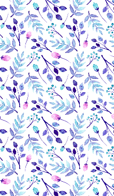 Estor decorativo con flores azules