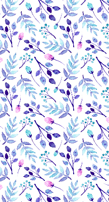 Estor decorativo con flores azules