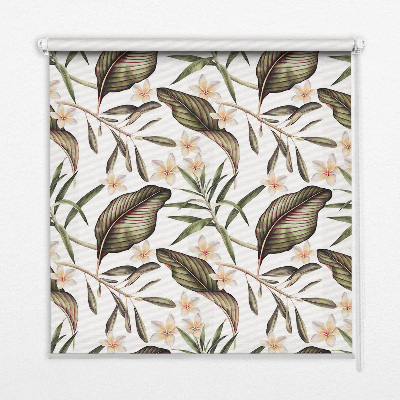 Estor decorativo con flores y tallos