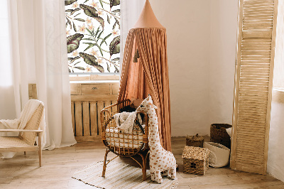 Estor decorativo con flores y tallos