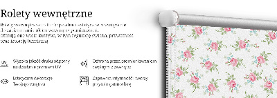 Estor enrollable de tela rosas